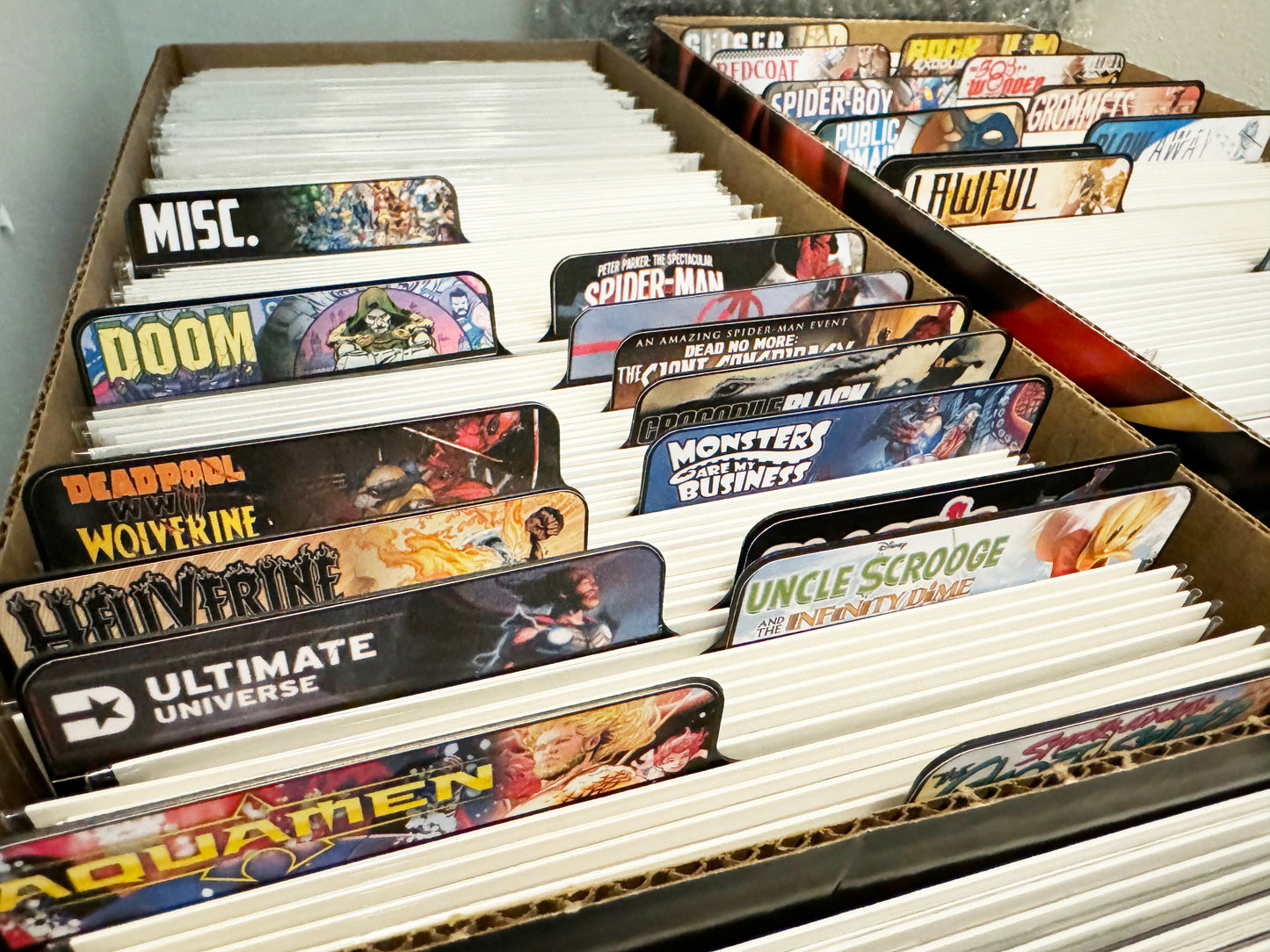 Custom Comic Books Divider Labels